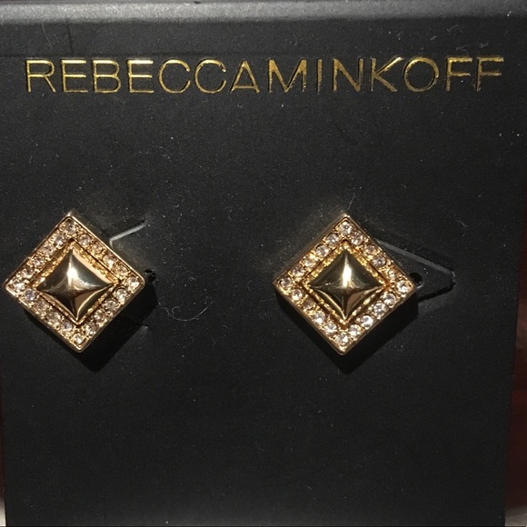 Rebecca Minkoff Pyramid Stud Earrings - Picture 2 of 2